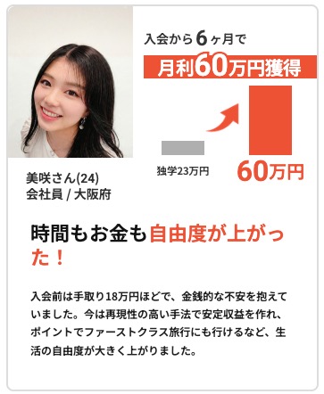 月利60万円獲得事例
